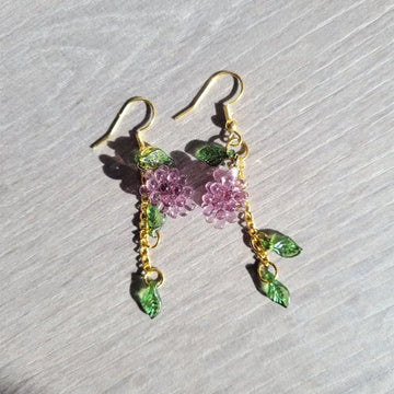 DAIIIBABYYY  -  Grape Vine Earrings Cute Small Fruit Lightweight Handmade